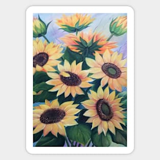 Colorful Sunflowers Sticker